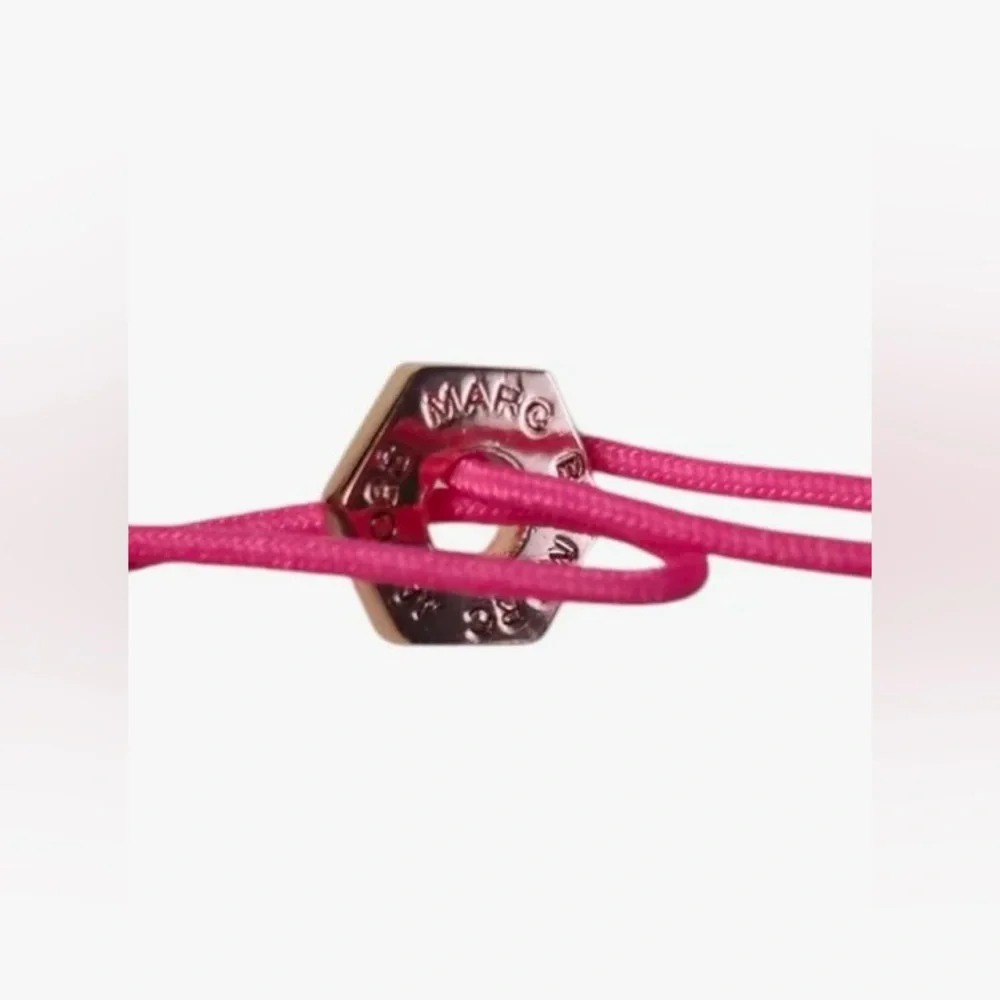 Marc by Marc Jacobs Knockout Pink Adjustable Cord Bracelet with Rose Gold Accent